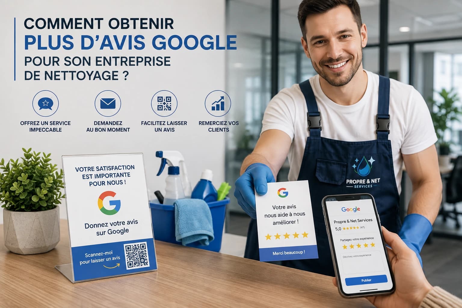 Comment obtenir plus d’avis Google pour son entreprise de nettoyage ?